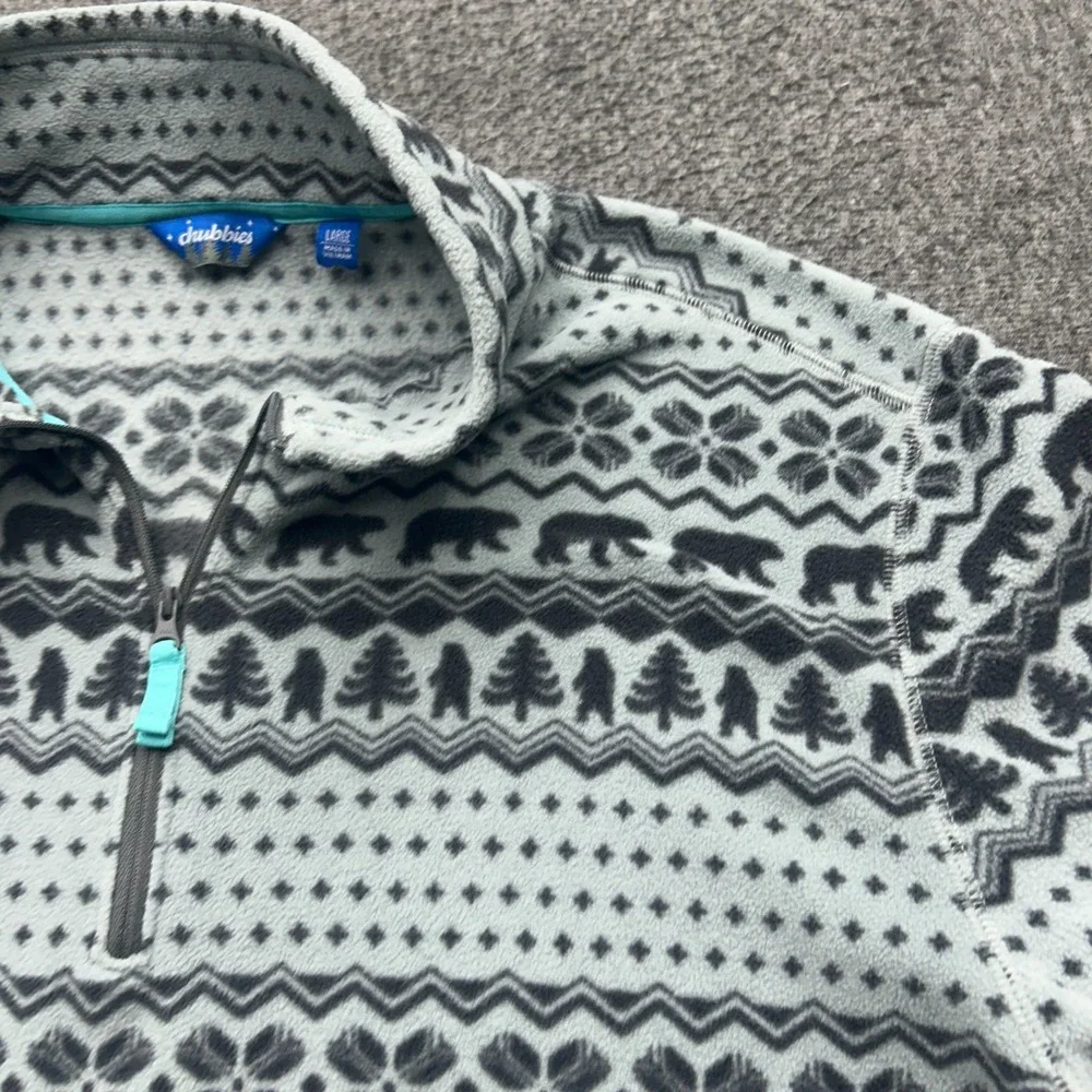 Chubbies The Bear Hug Fleece‎ Quarter Zip Pullover Ski Warm Outdoors Cozy Mens L